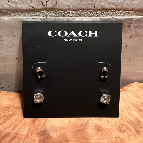 NEW Coach Signature C Stud Earring Set - Picture 2 of 7